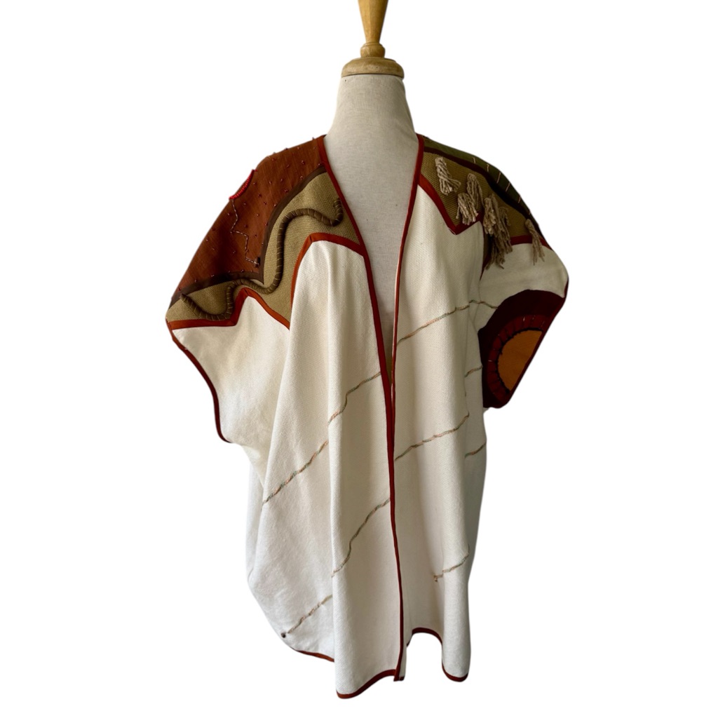 Vtg Galion Embroidered Southwestern Cotton Beaded Jacket Mexico Folk Art To Wear